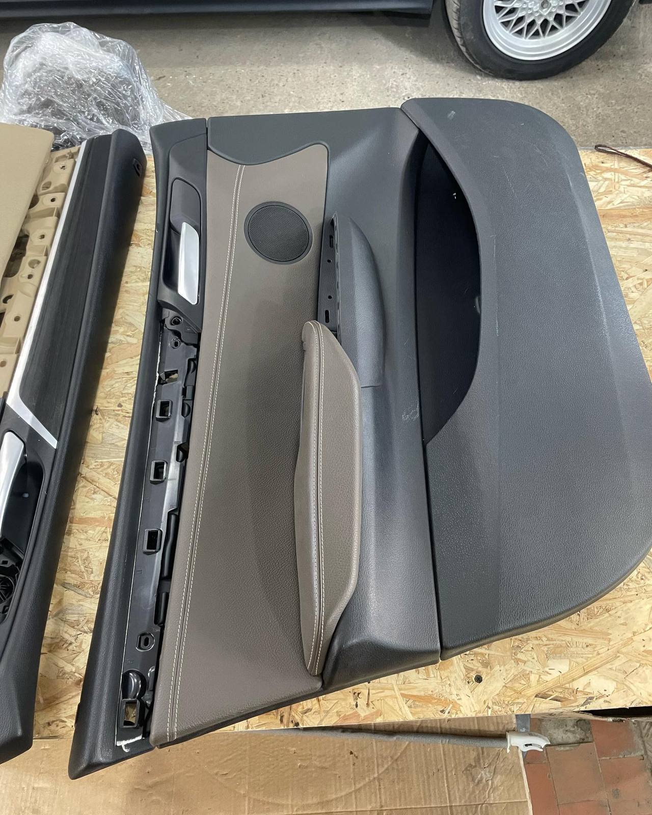 The door card before fitting