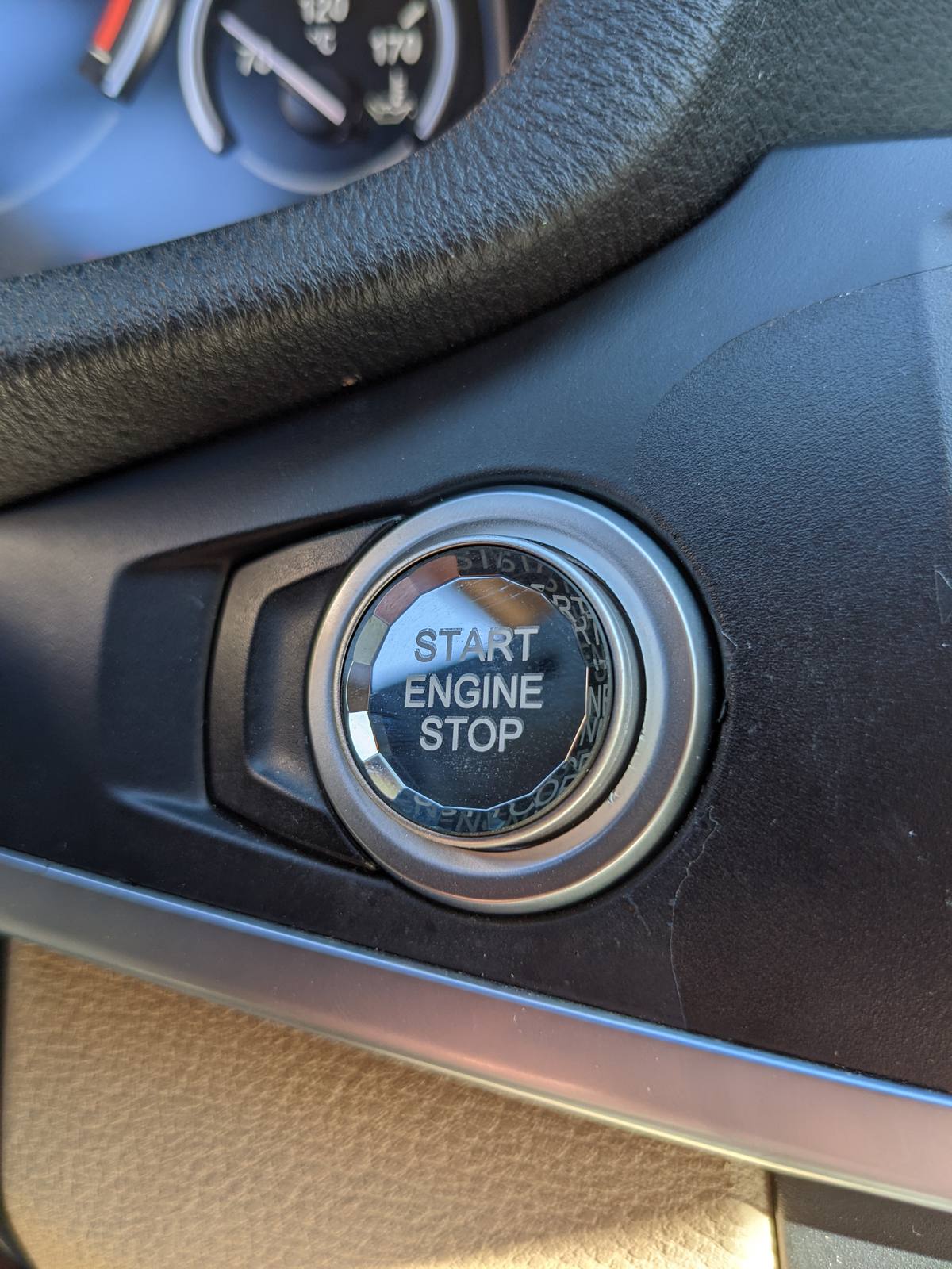 The standard silver start button
