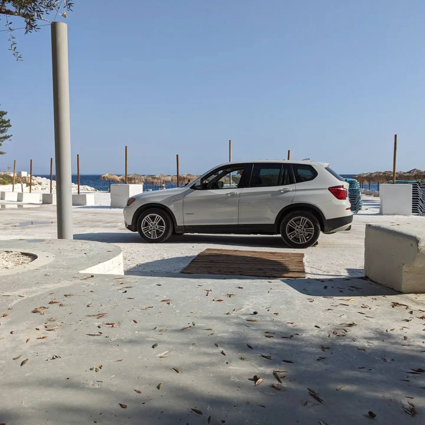 X3 parked by the sea