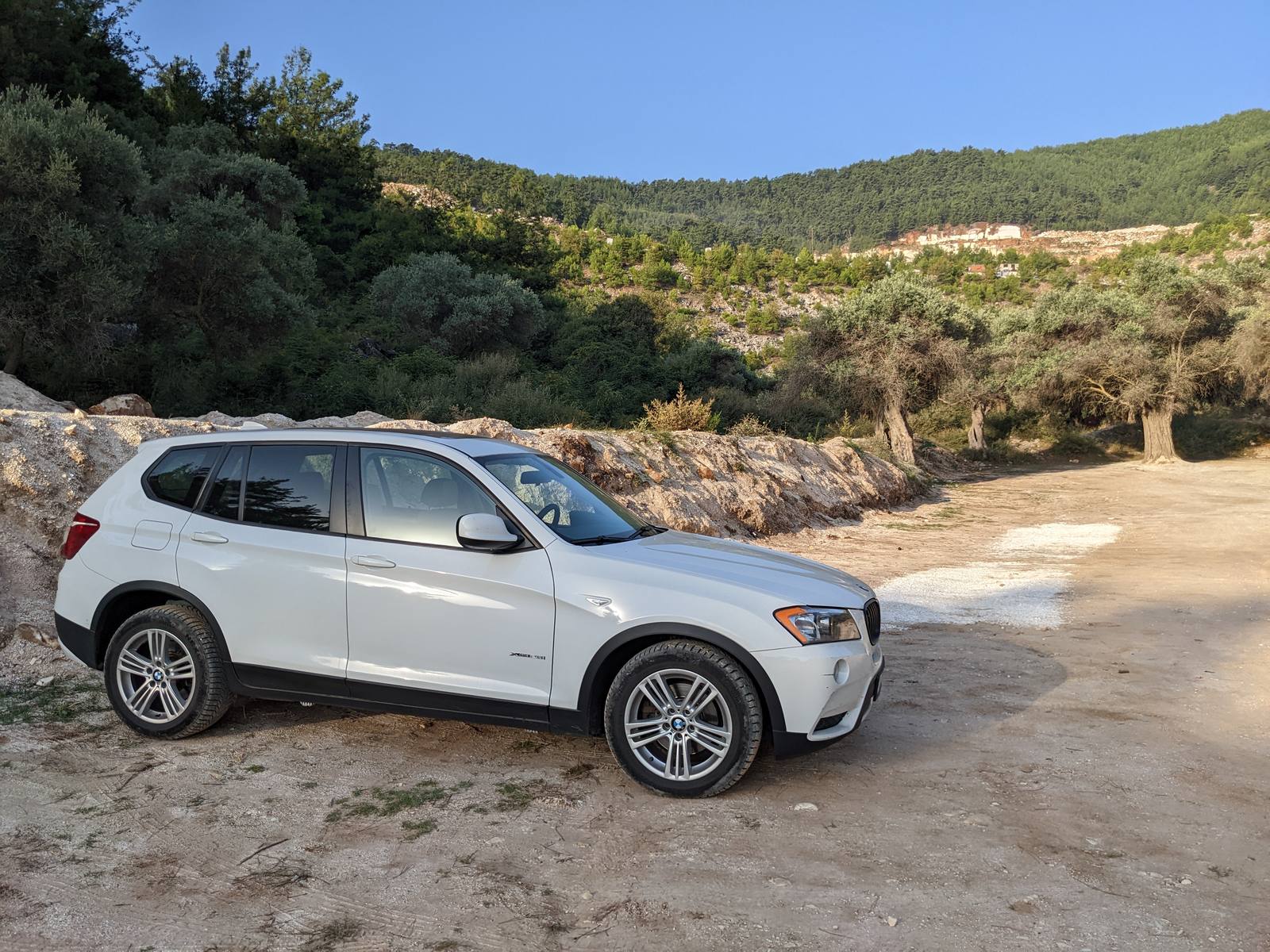 X3 on a mountain road in Thassos